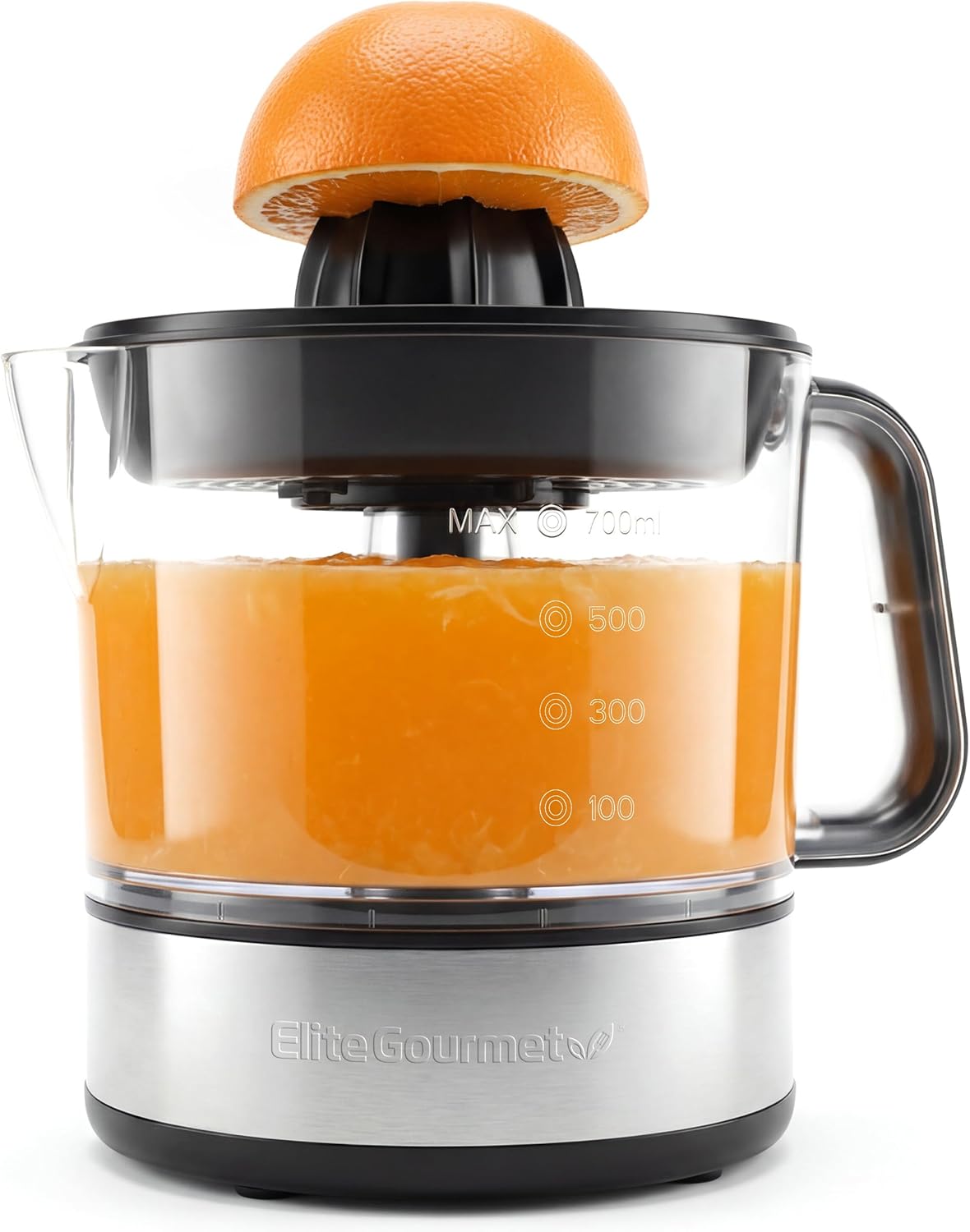 Elite Gourmet ETS623 BPA-Free 40-Watt Electric Citrus Juicer, Compact,