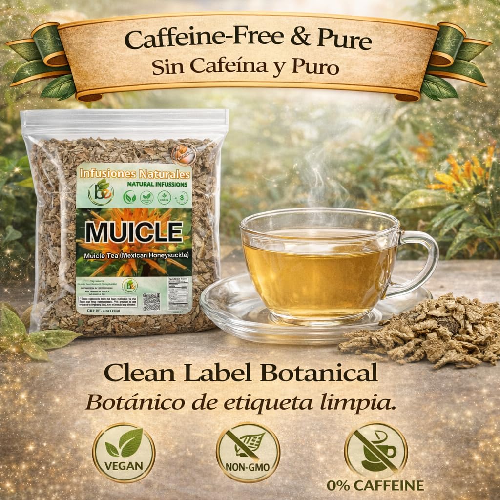 Muicle Herbal Tea (Mexican Honeysuckle) – 4 oz Loose Leaf – 100% Natur