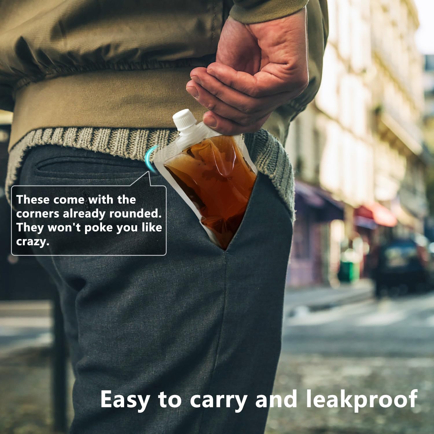 Keon Plastic Pouches - Leak-Proof, Reusable, Flexible Juice Bags, BPA-