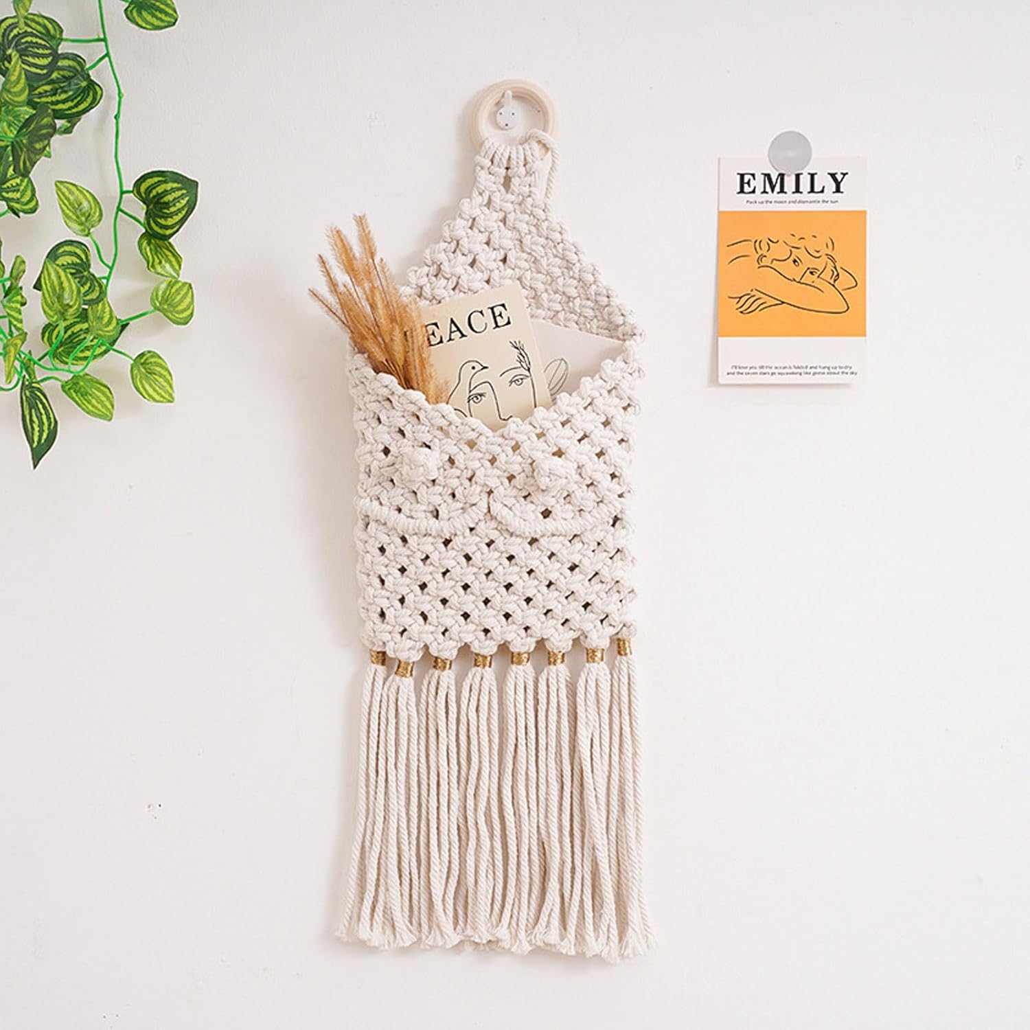 Plant Hanger Indoor Hanging-Planter Basket Wall Tapestry Decorative Fl