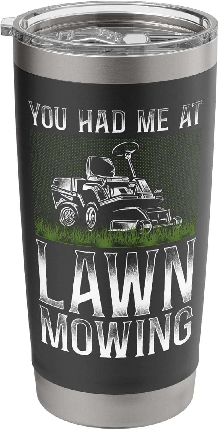 Lawn Mower Mowing Dad Father Landscaper Vintage Tractor You Stainless Steel Insulated Tumbler