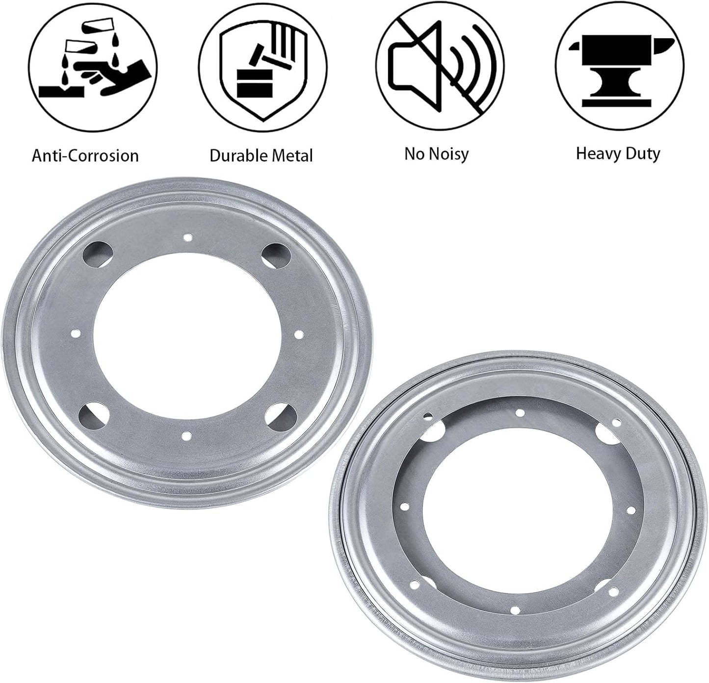 HSTECH 8 inch Lazy Susan, 400lbs Rotating Bearing Plate Heavy Duty for Rotating Table, Book Case, Serving Tray, Crafts Stand, Potted Plants, Shoe Rack(360˚ Rotation)