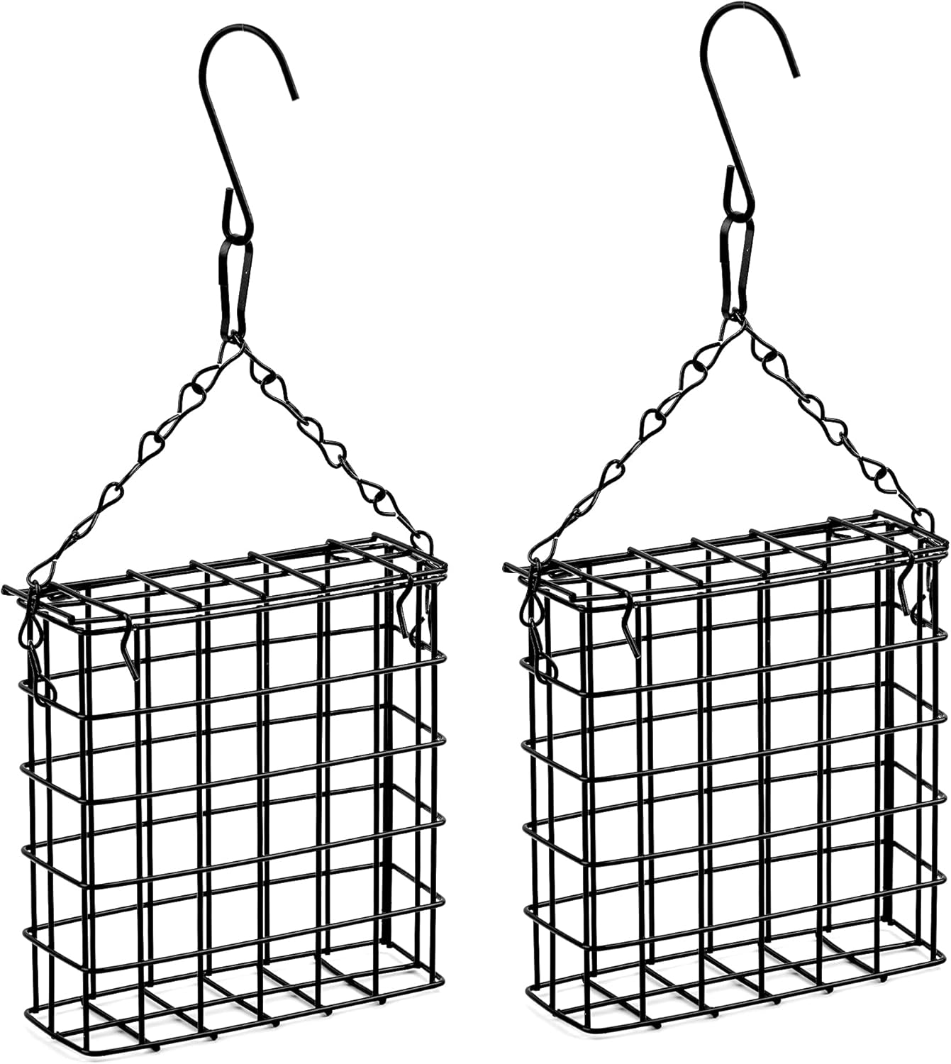 2Pcs Suet Bird Feeders, Outdoor Garden Cages for Outside Hanging, Single Suet Cake, One Suet Capacity