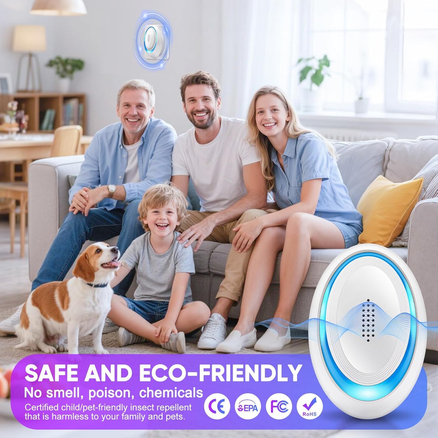 Ultrasonic Pest Repeller Indoor Ultrasonic Repellent, Mouse Repellent 