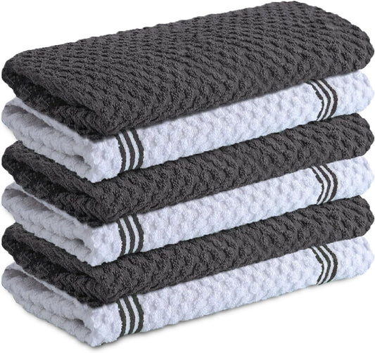 Infinitee Xclusives 100% Cotton Kitchen Towels - 15x25 Inch Ultra Soft
