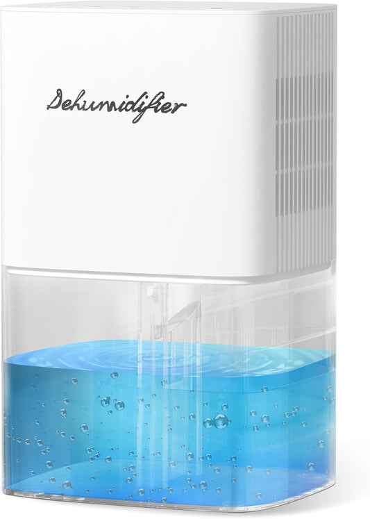 제습기 1657ML 1.6L(53온스) 소형 제습기 가정용 230 Ft² 안전 제습기 조절 가능한 10가지 색상 조명 5가지 