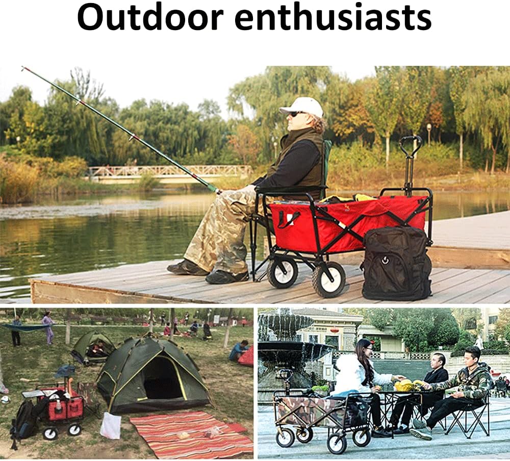 Outdoor camping car 8 inch rubber wheel camping camping picnic small trailer cart trolley cart shopping cart