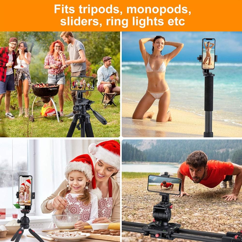 Phone Tripod Mount Adapter/Universal Tripod Cell Phone Holder, Fits An
