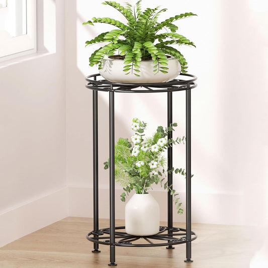 Plant Stand 2-Tier 10.2in Width 16.4in Tall Flower Pot Rack Small Plan