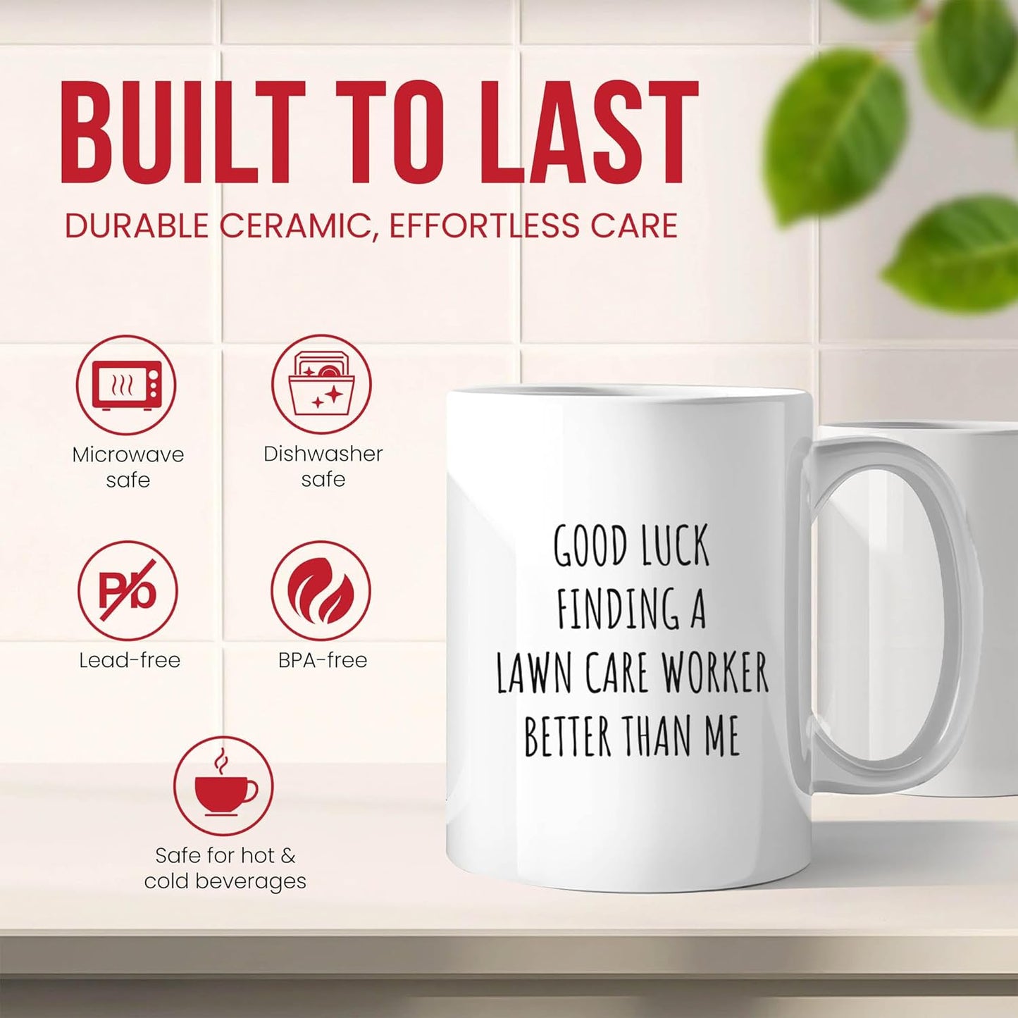 Lawn Care Worker Retirement Mug - Gardening Expert Coffee Cup - Funny Gift From Family - Horticulturist Tea Mugs - Specialist Cups - 11 Oz Ceramic Gifts For Retired Gardener, Birthday, Him, Her