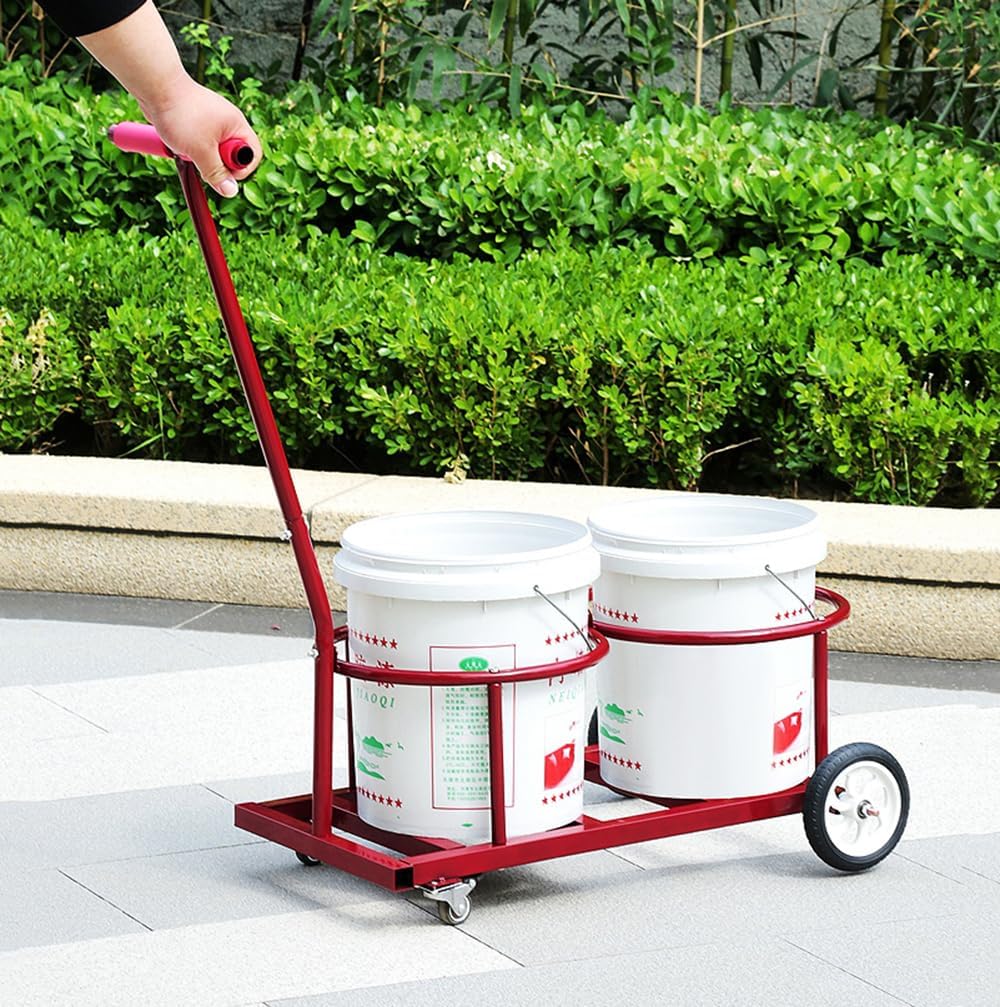 Dual-Bucket Heavy-Duty Hand Truck, Bucket Cart, Garbage Cart, Gas Bott
