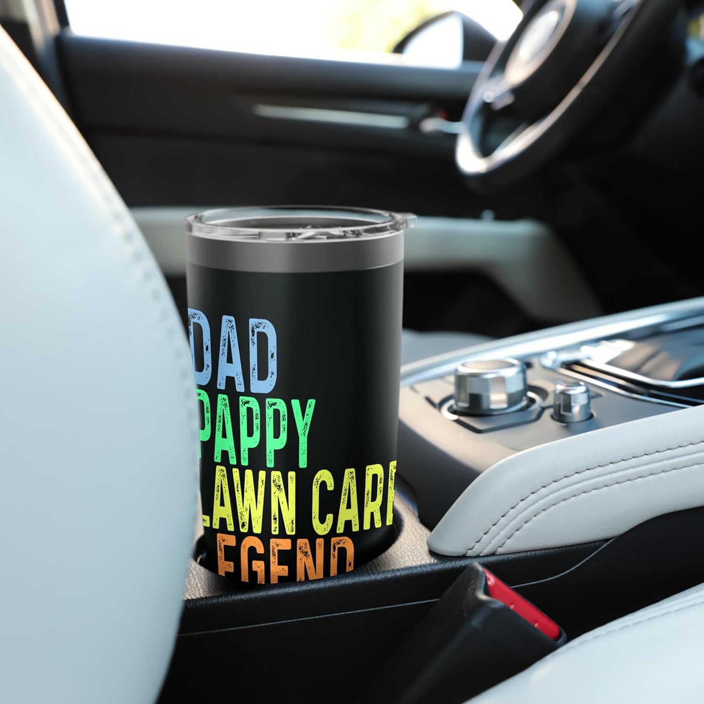 Funny Dad Pappy Lawn Care Legend Grass Mowing Lawn Mower Dad Stainless Steel Insulated Tumbler