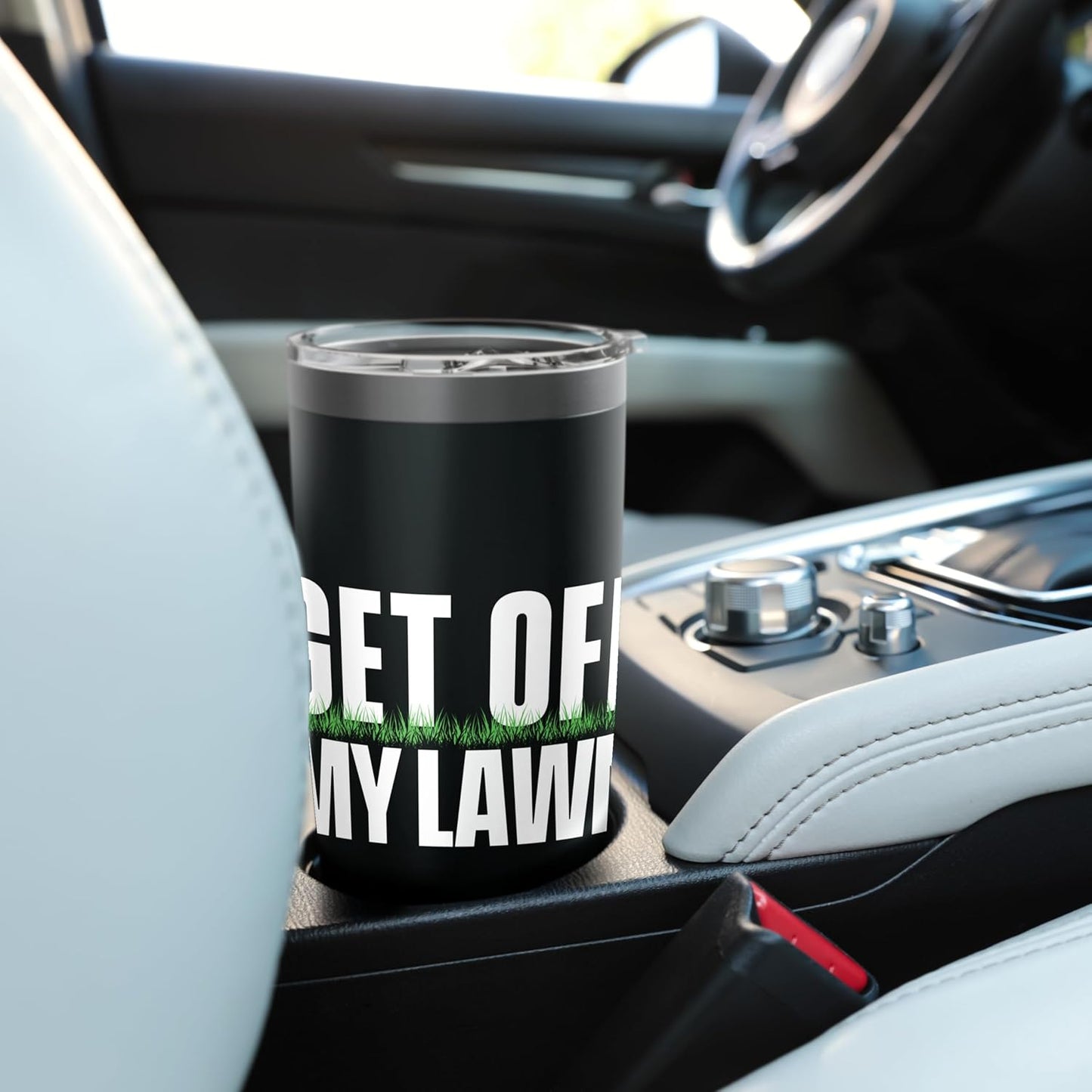 Get Off My Lawn - Landscaping Lawn Mower Landscaper Stainless Steel Insulated Tumbler