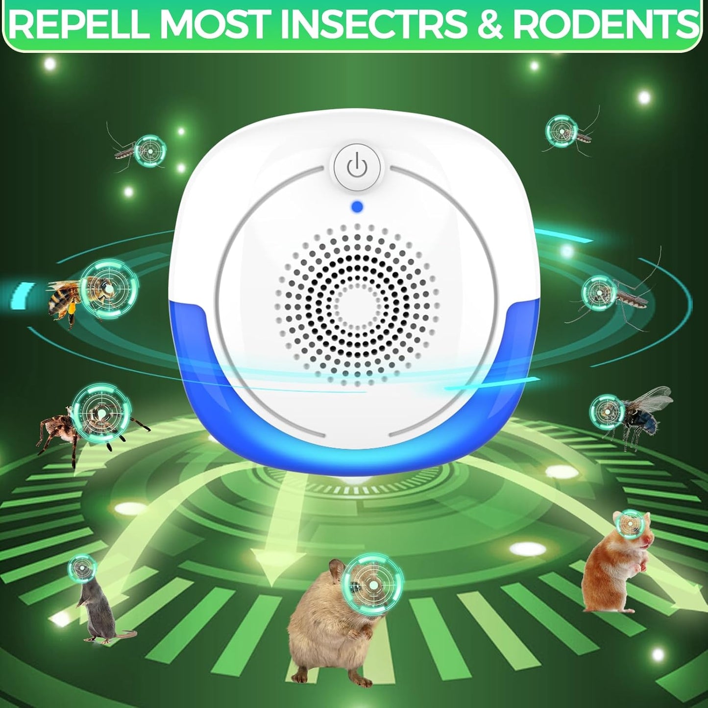 Ultrasonic Pest Repellent Indoor 6Pack,Electronic Mouse Repeller for H
