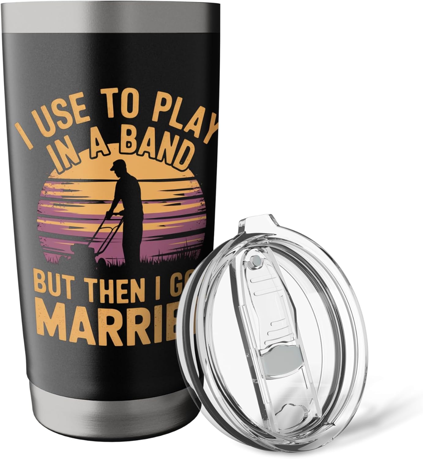 Funny Lawn Care Humorous Marriage Quote Stainless Steel Insulated Tumbler