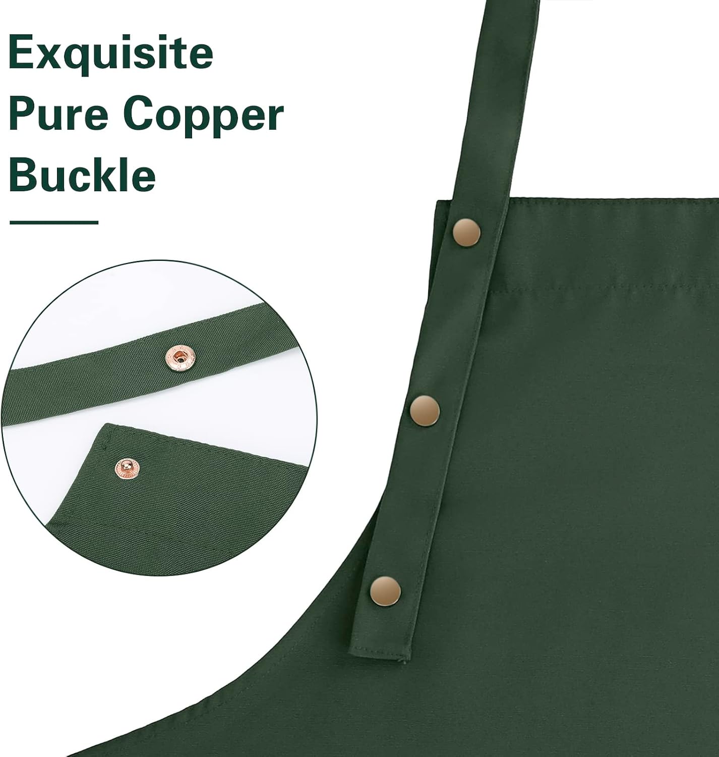 Apron for Men Women with Adjustable Straps and Large Pockets, Canvas C