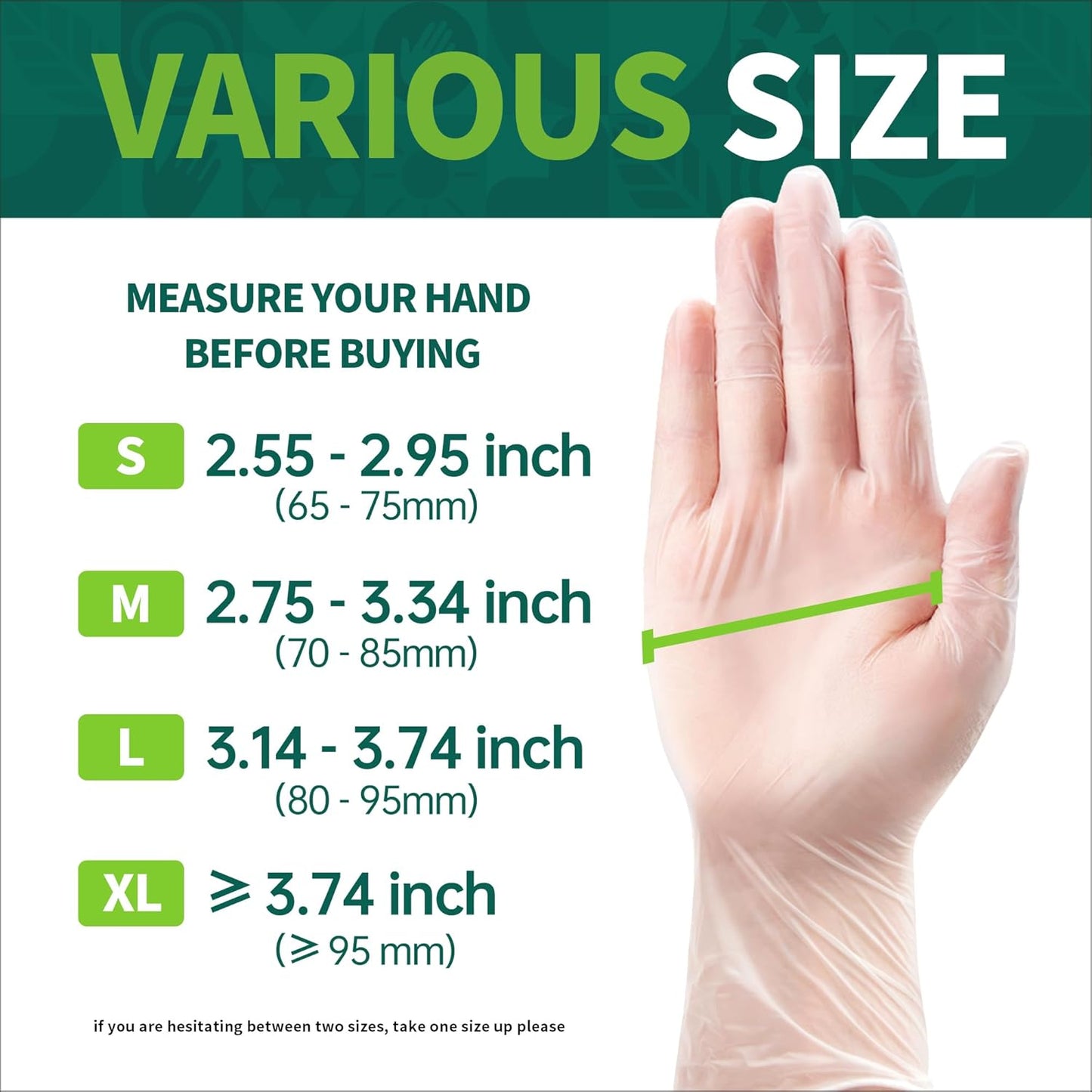 Vinyl Disposable Exam Gloves, Clear 4Mil Powder-Free Latex-Free Medical Food-Safe Cooking Cleaning Glove 100&1000 Ct