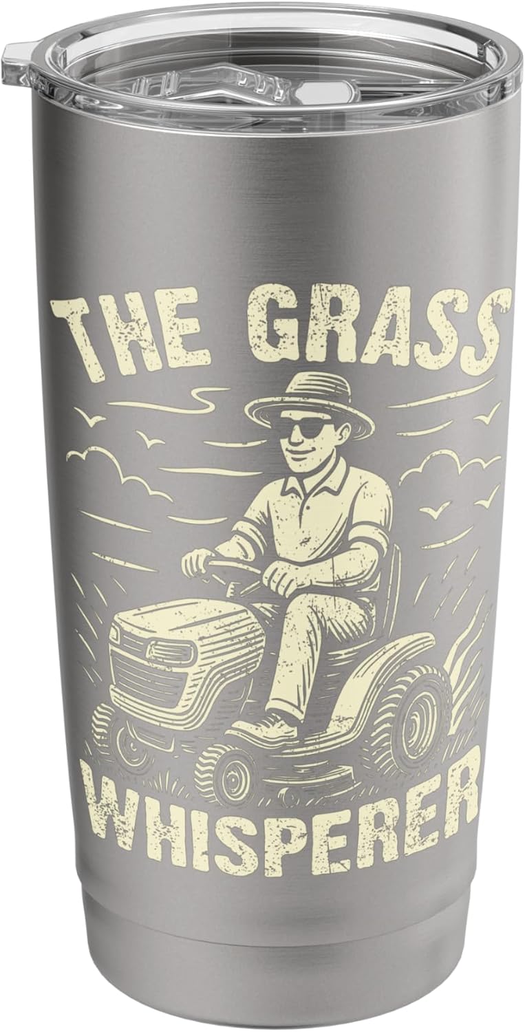 The Grass Whisperer Lawn Mowing Stainless Steel Insulated Tumbler