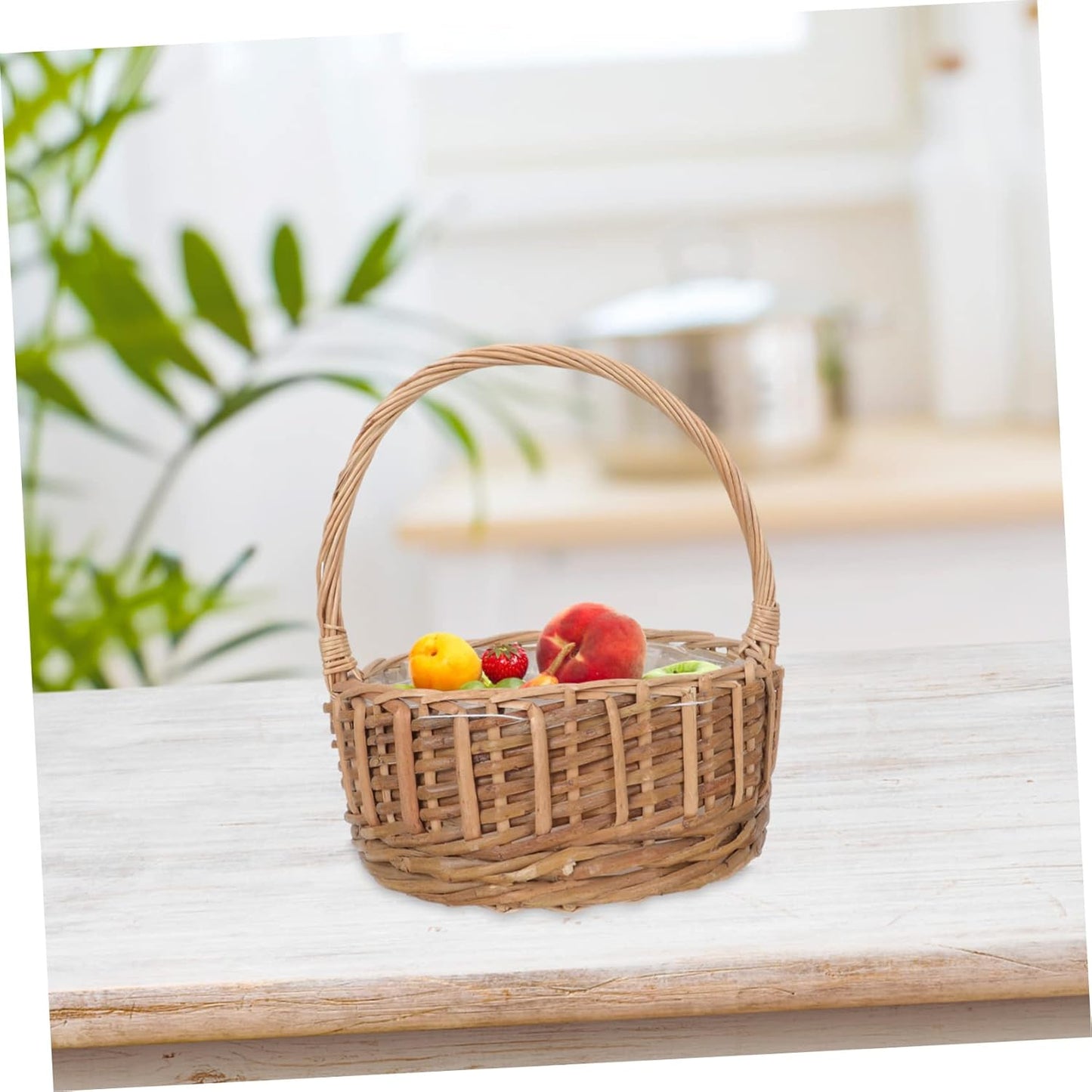 PRETYZOOM 1pc Basket Rattan Basket for Girl Girl s for Weddings Rectan