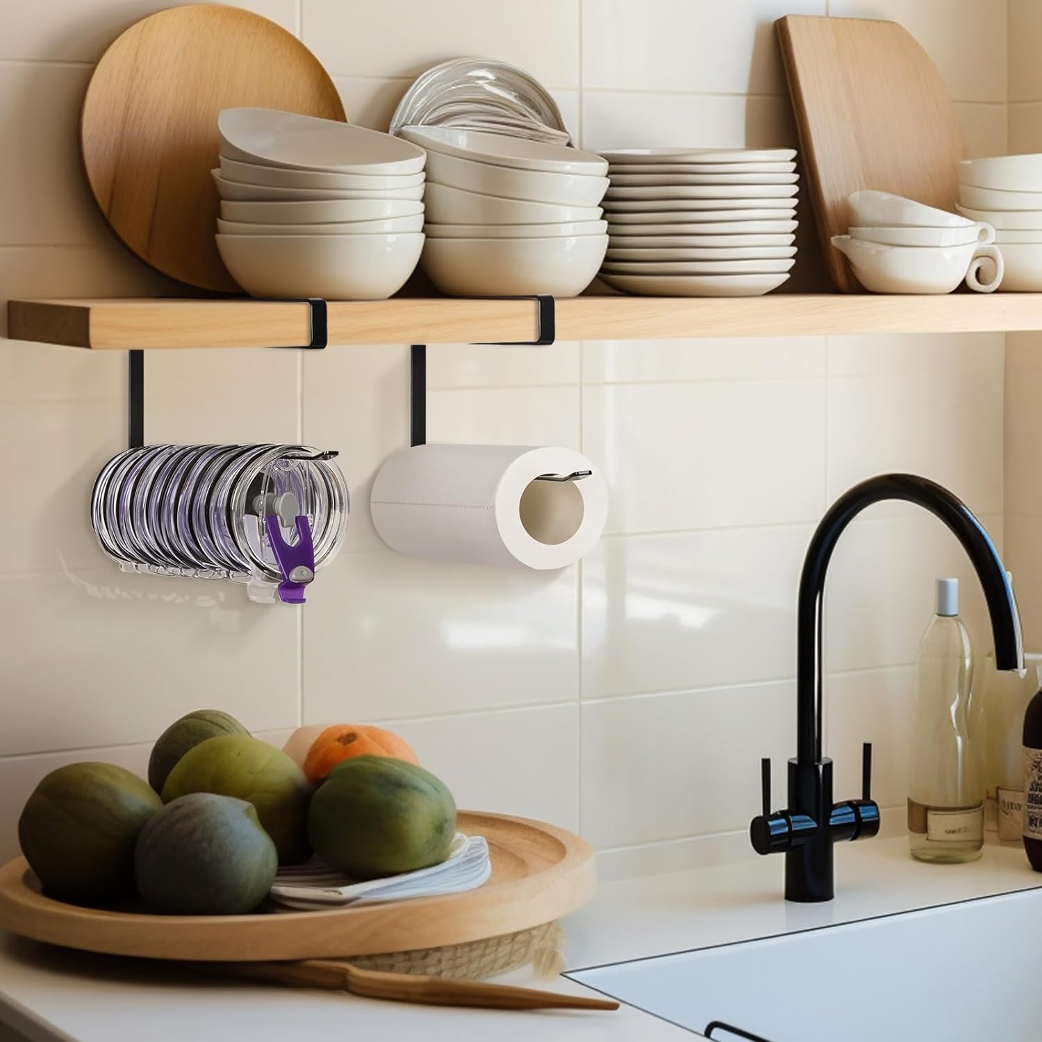 Tumbler Lid Organizer, Horizontal Tumbler Lid Storage Hook Up to 10 Li