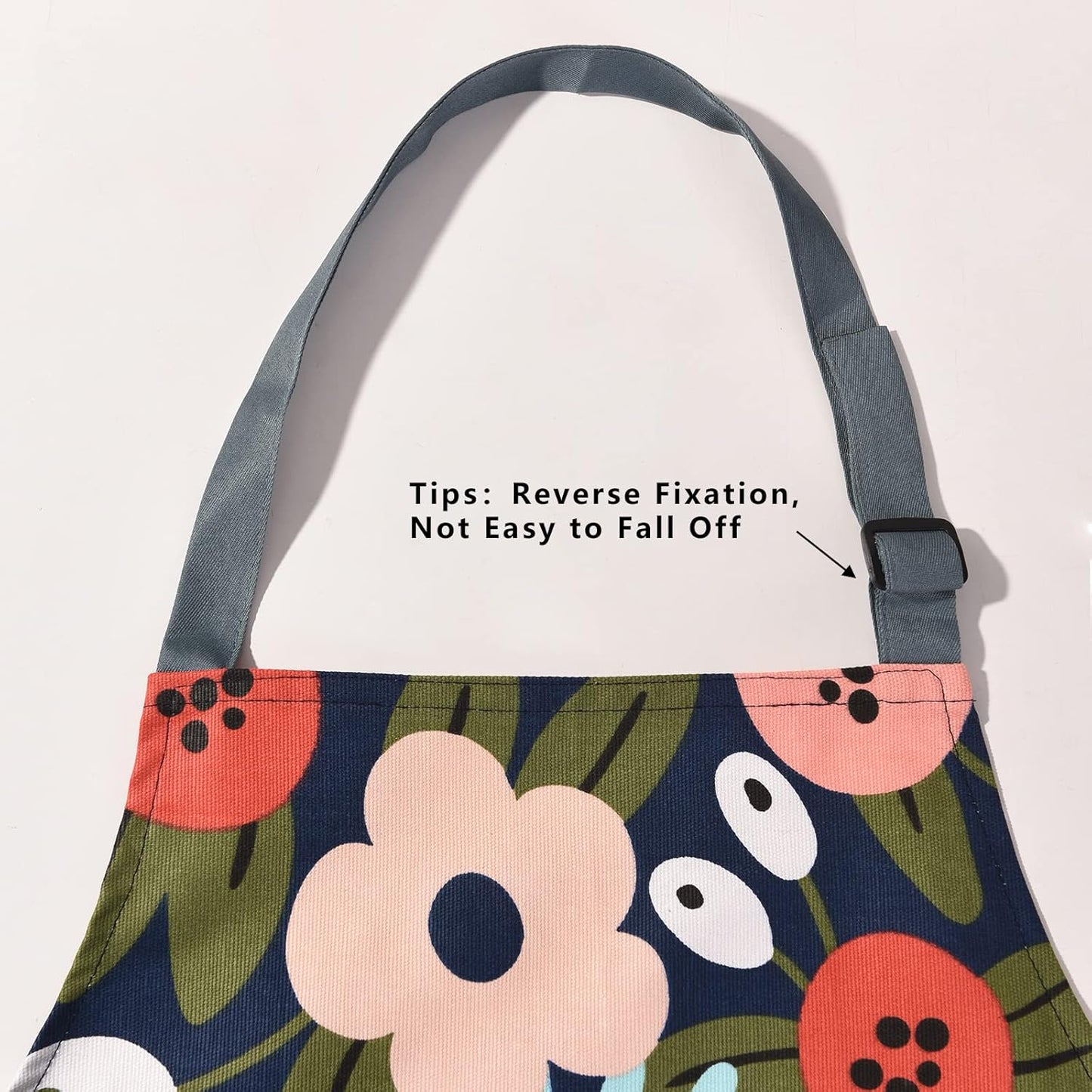 2 Pack Floral Apron for Women with Pockets, Adjustable Cotton Chef Apr