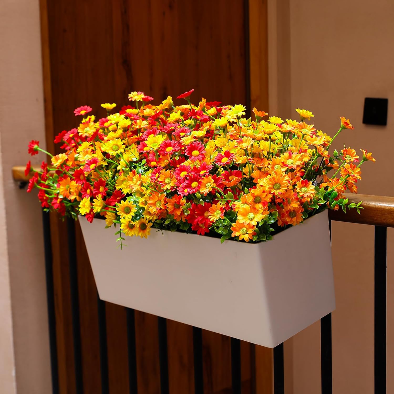 alyptus Faux Flowers Outdoor Artificial Flowers – 12 Bundles UV Resist