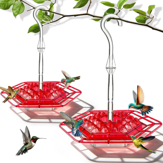 2 Pack Hummingbird Feeder for Outdoors Hanging,16 OZ Humming Birds Fee