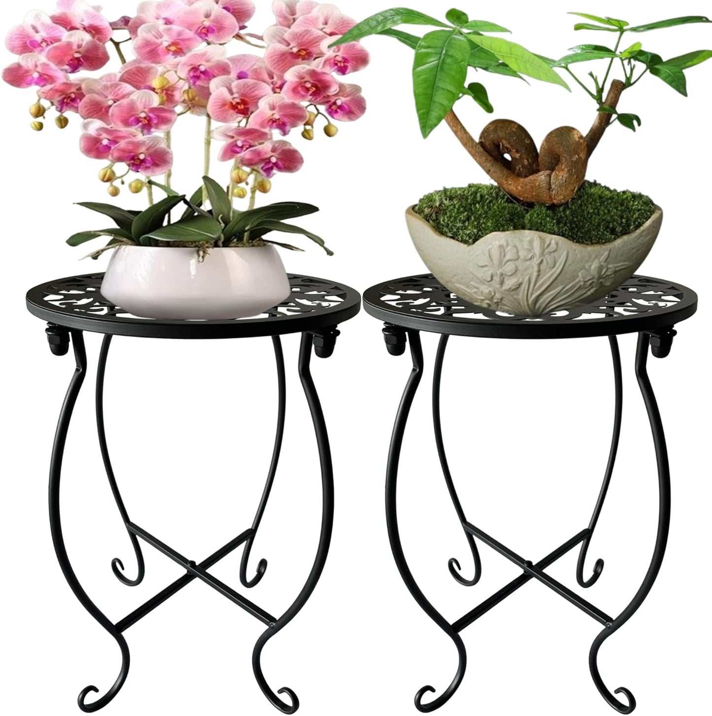 Plant Stand Indoor Outdoor, Metal Plant Stand for Indoor Plants Iron A