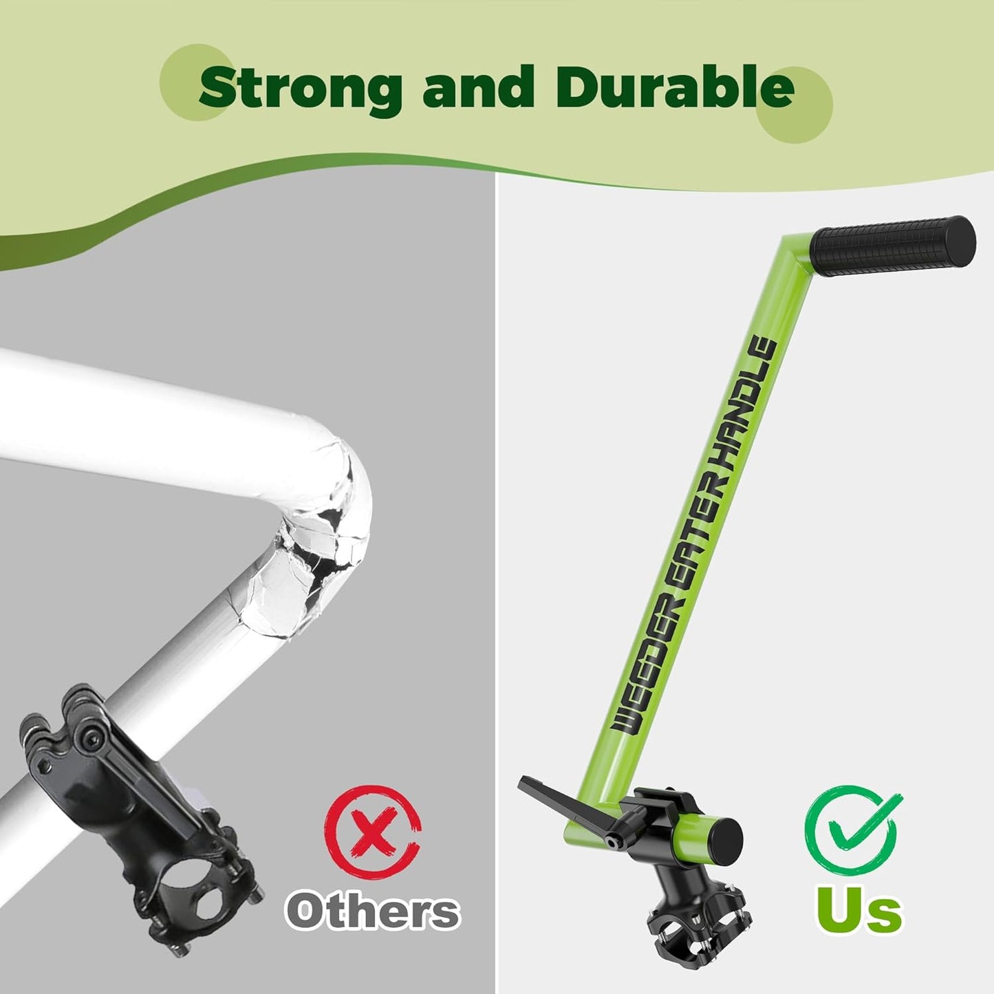 Upgraded Weed Eater Handle, Ergonomic String Trimmer Handle with Adjus