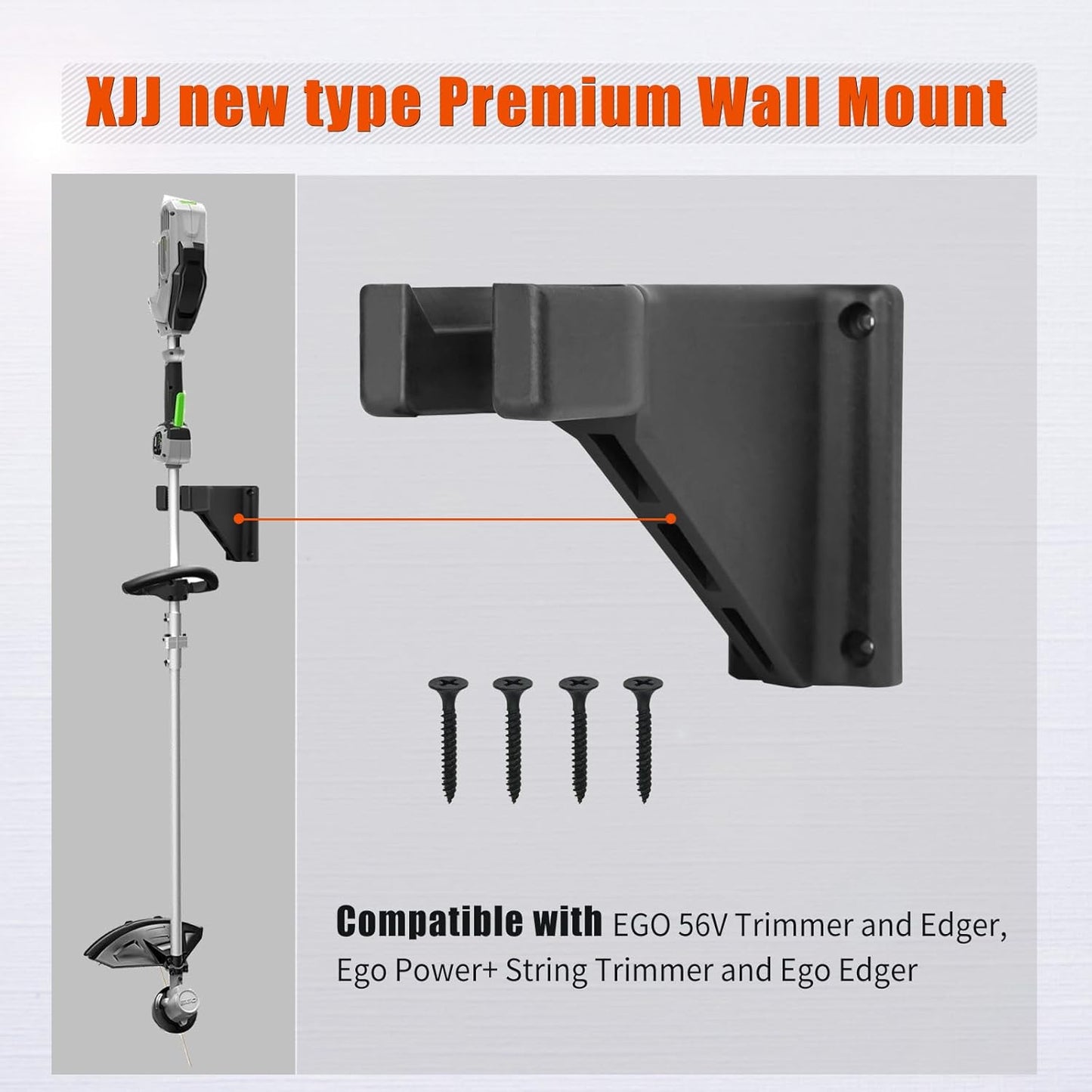 Heavy-Duty Wall Hanging Holder Hooks Compatible with Ego Power-EGO 56V String Trimmer/Edger Mount, Mower Rack Holds up to 350 lbs,Garage Storage Wall Mounting Shelf Hook, Garden Tool Trimmer bracket