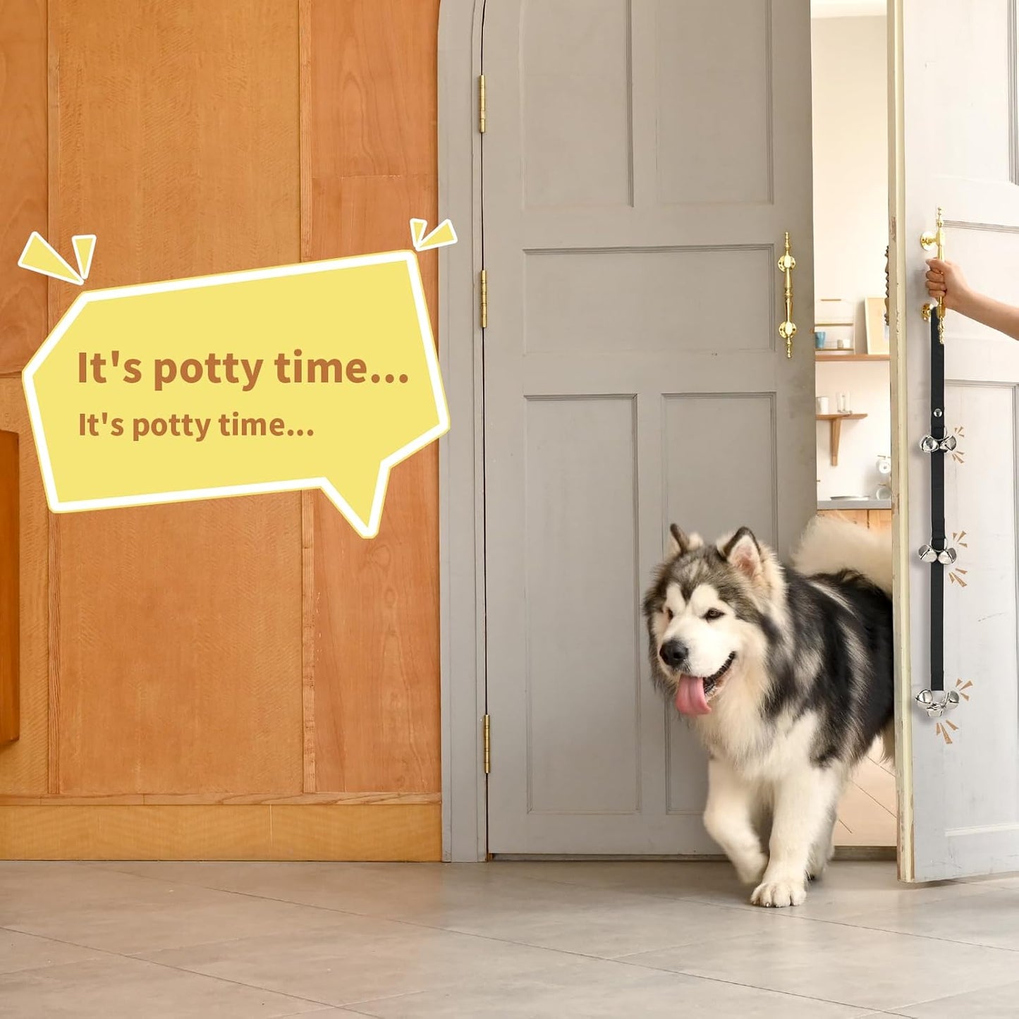 Upgraded Puppy Bells Dog Doorbells for Door Knob/Potty Training/Go Out