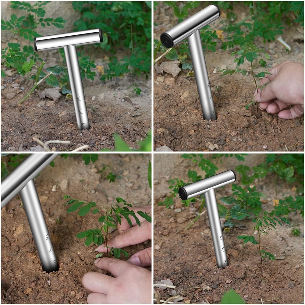 Hand Dibber, Seed Dibber, Bulb Planter Tool, Seed Planter Tool, Hole D