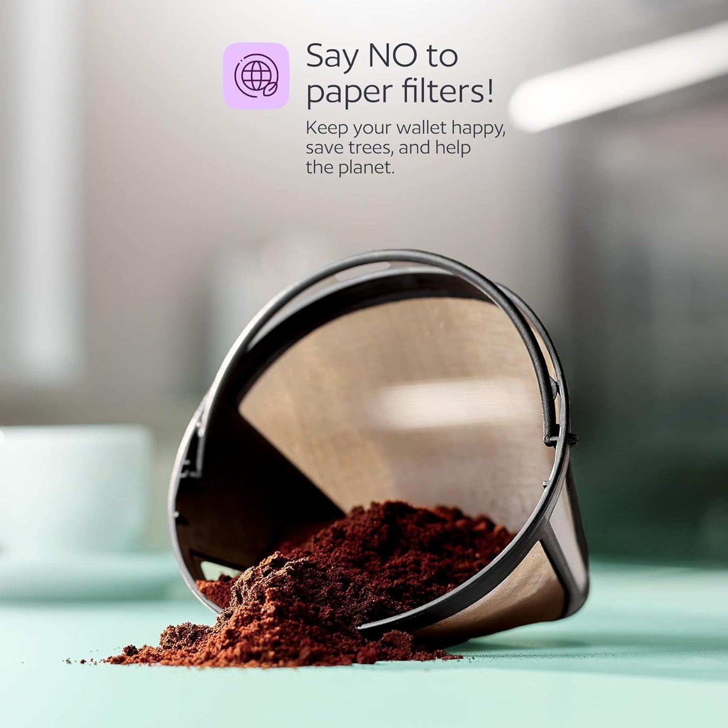 2-Pack #4 Reusable Permanent Cone Coffee Filters - Compatible with Cui