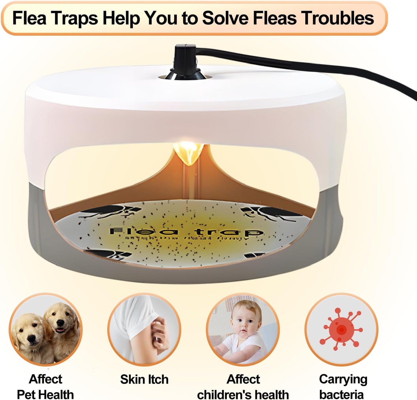 Flea Traps for Inside Your Home 2 Packs, Flea Trap Indoor Pest Control