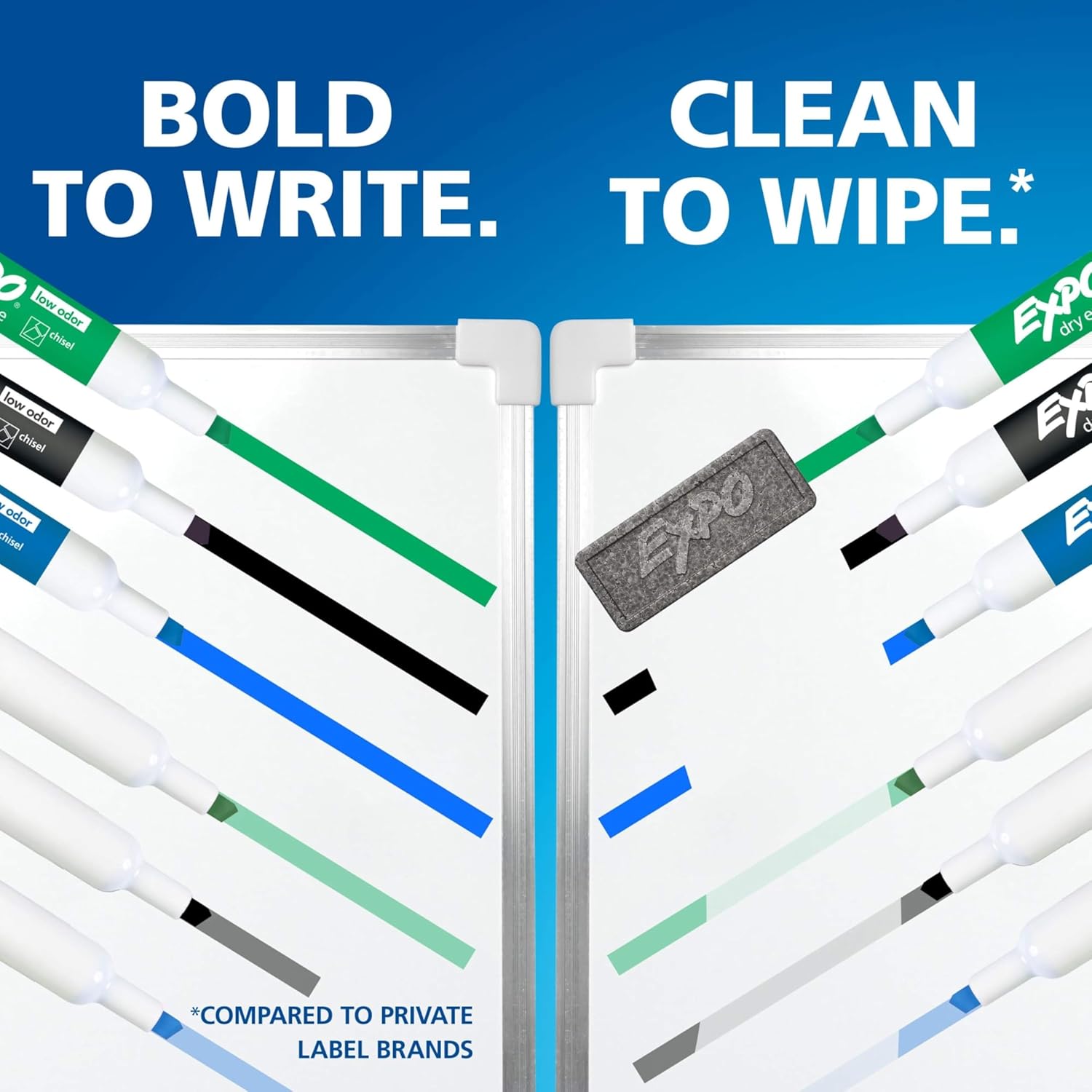 EXPO Dry Erase Markers, Low Odor Ink, Assorted Colors, Fine Tip, 21 Co