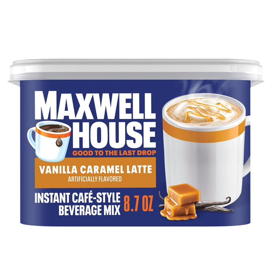 Maxwell House Instant Cafe-Style Beverage Mix, Easy to Prepare, 1 Cani