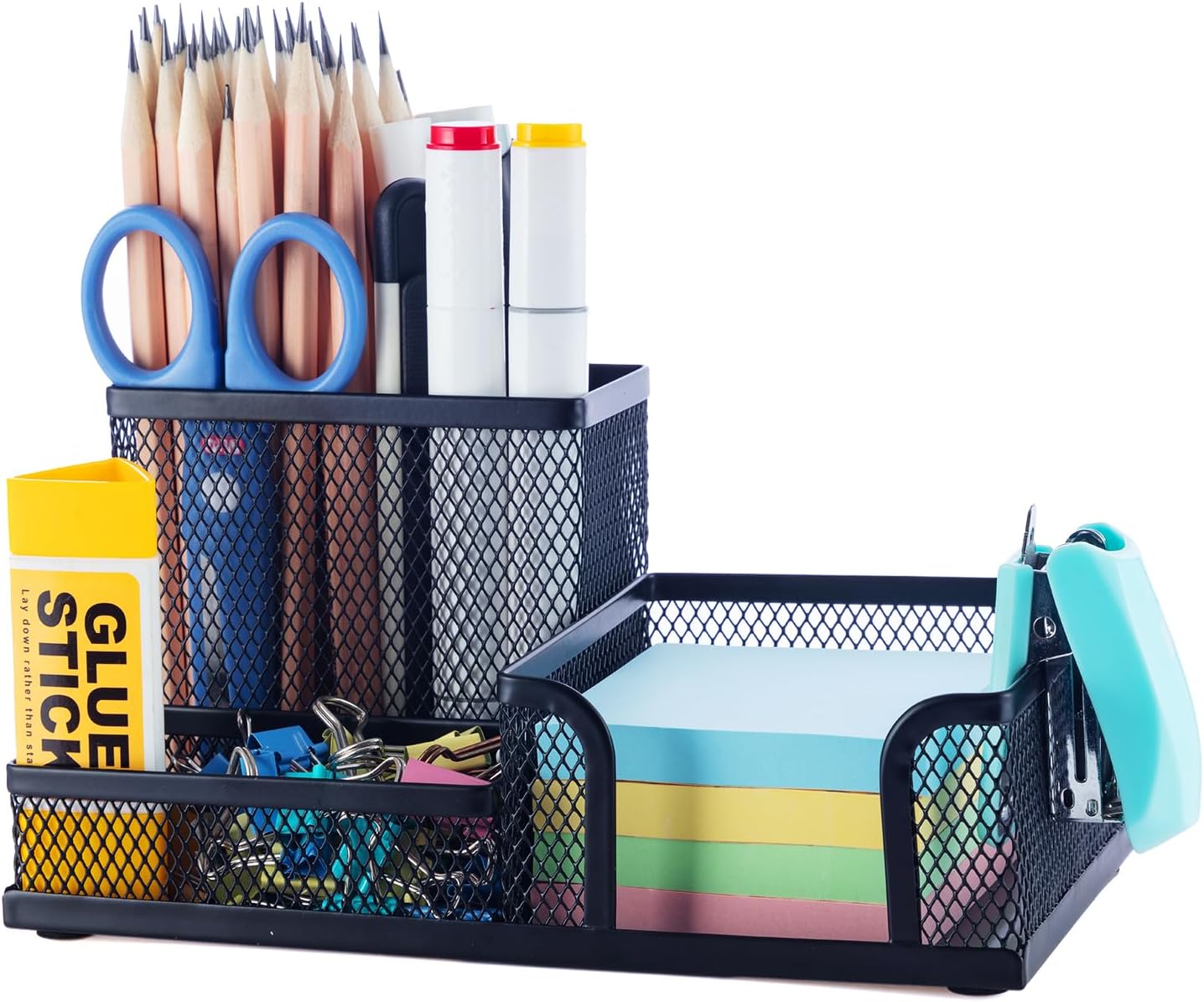 M&G Mesh Pen Holder Desk Organizers Pencil Holder for Desk Black, 3 Co