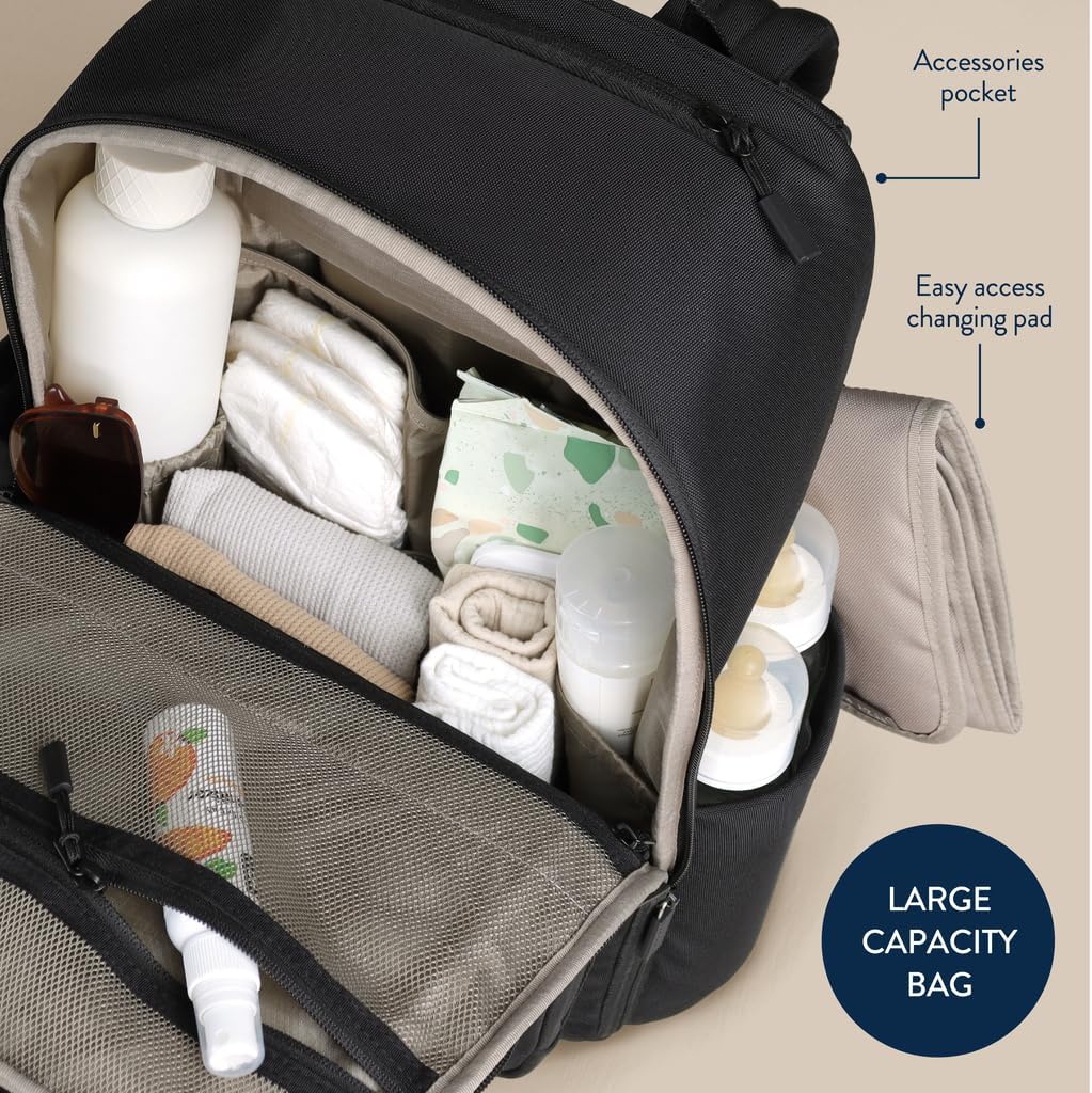 Itzy Ritzy Utility Diaper Bag Backpack – Features 17 Pockets (Includin