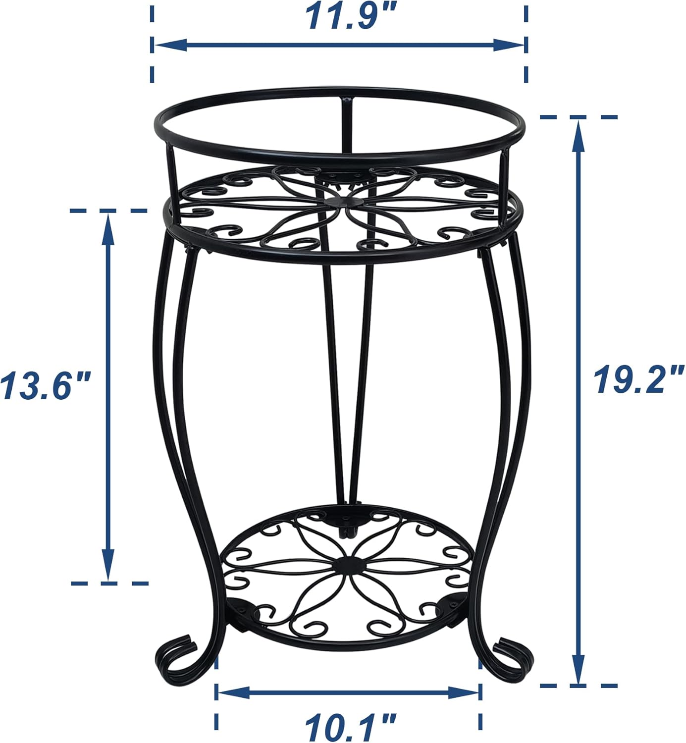 CASIMR 2-Pack Plant Stand, 2 Tier 19.2 inch Tall Metal Potted Holder R