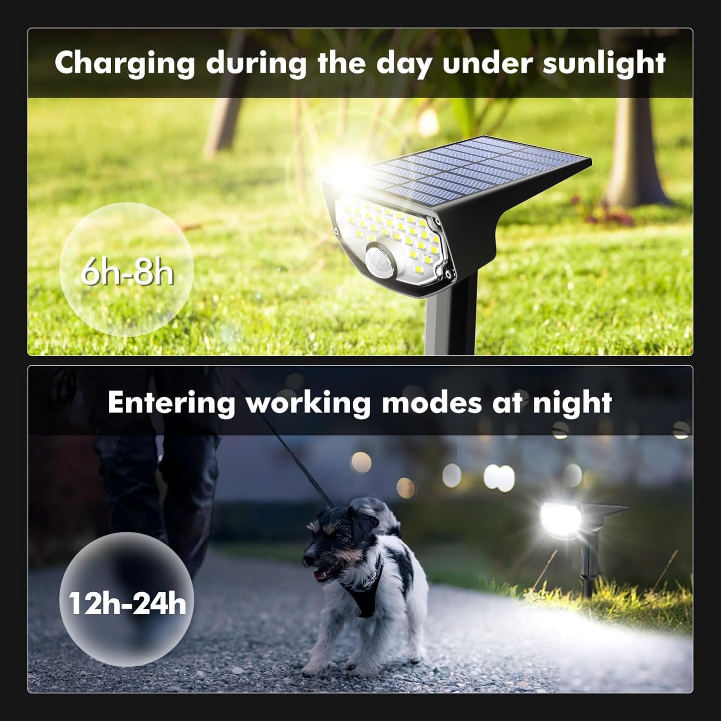 AloftSun Solar Motion Sensor Outdoor Lights,Waterproof Motion Sensor S