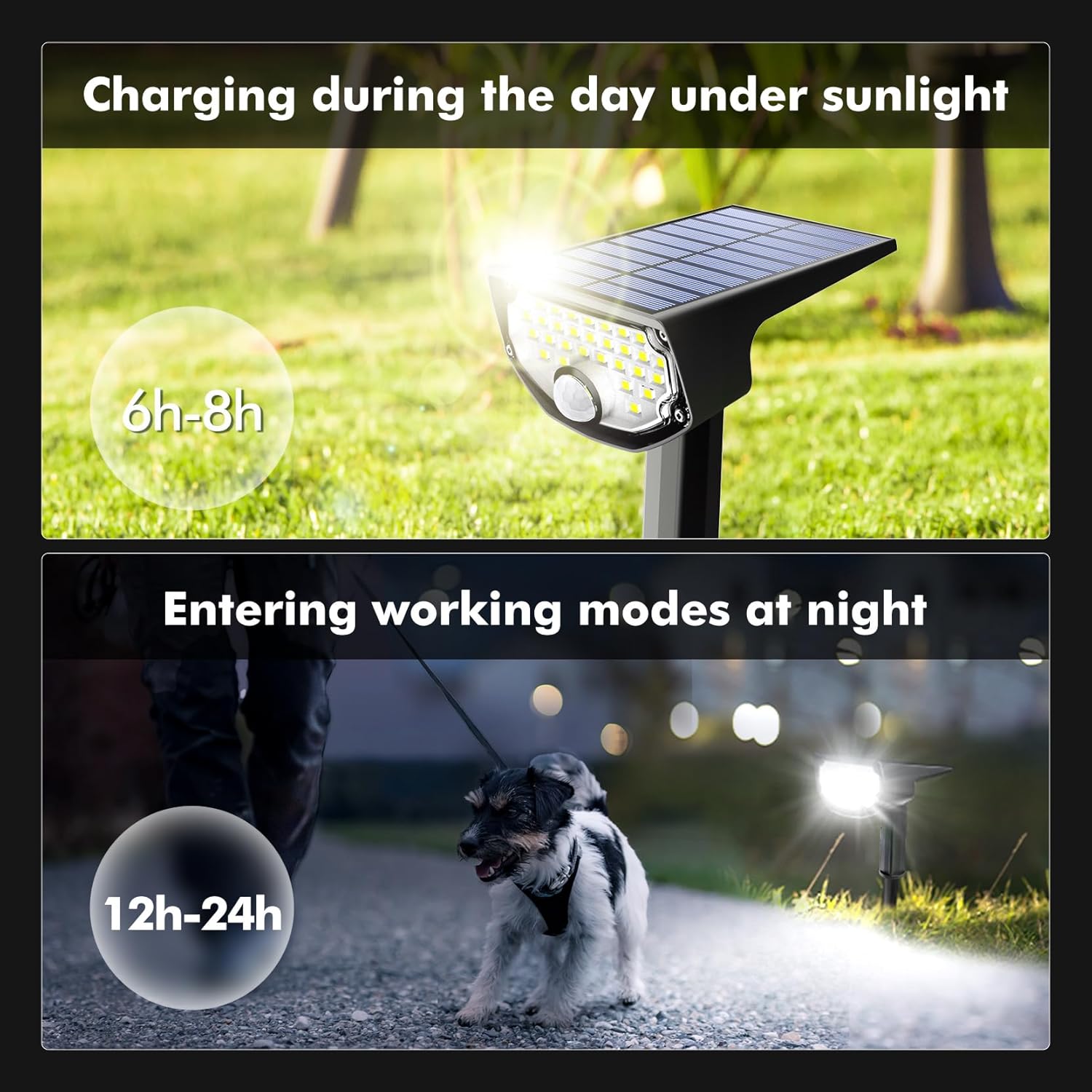 AloftSun Solar Motion Sensor Outdoor Lights,Waterproof Motion Sensor S
