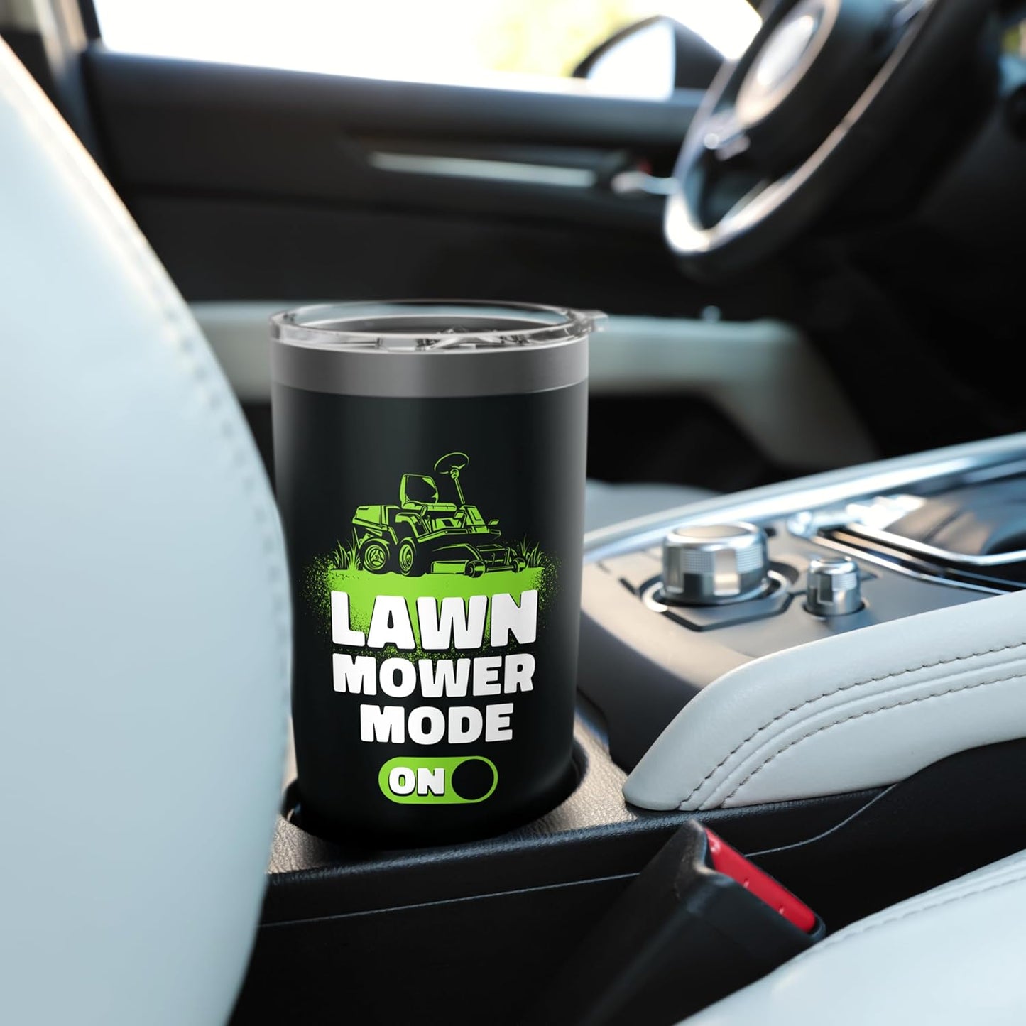 Lawn Mower Mowing Dad Father Landscaper Lawn Mower Mode On Stainless Steel Insulated Tumbler