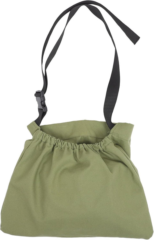Milisten Fruit Picking Apron Vegetable Harvesting Pouch with Waist Strap, Outdoor Garden Storage Bag for Fruits and Vegetables, Sturdy Green Mesh Apron for Orchard and Farm Use