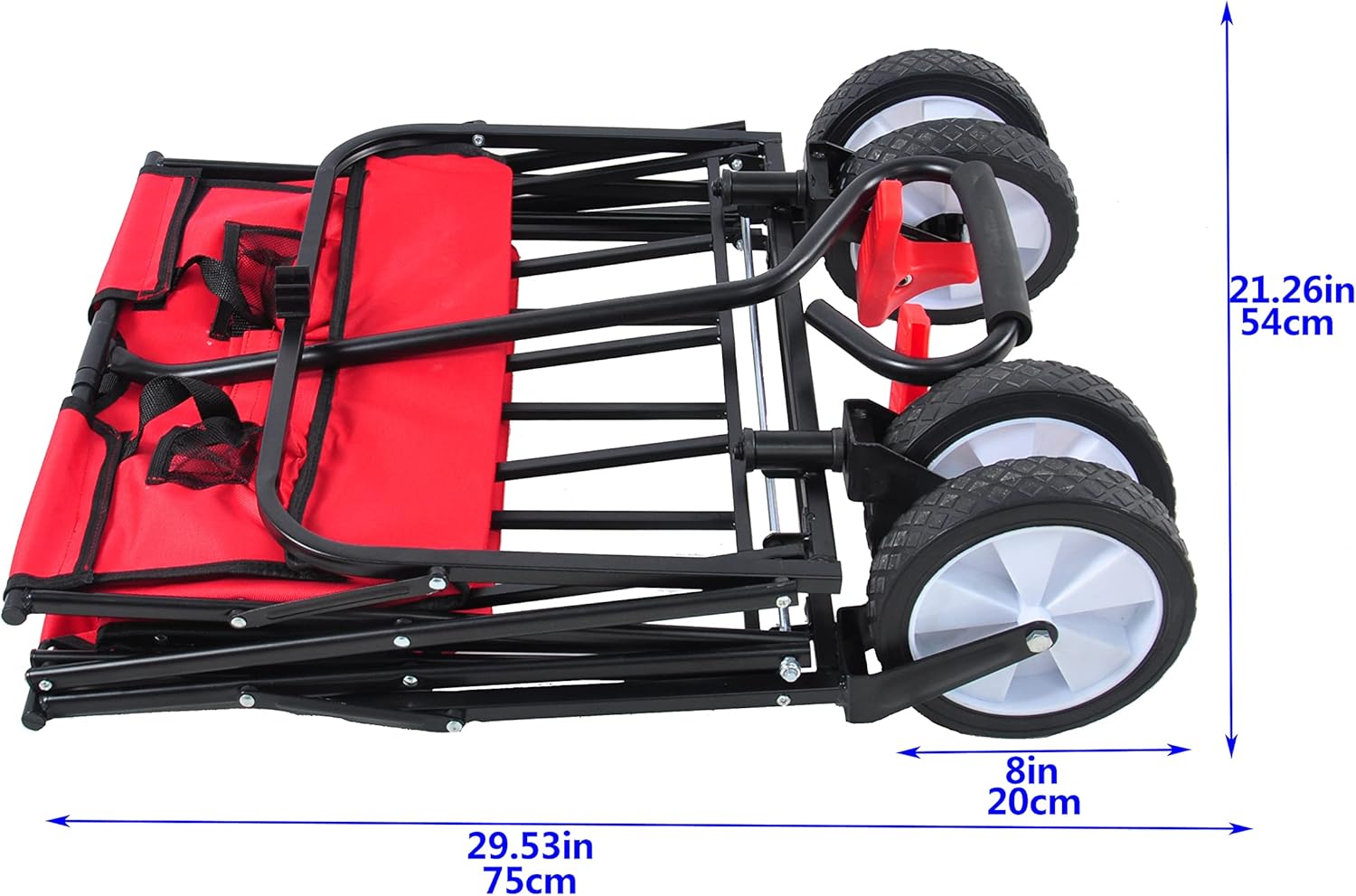 Folding Wagon Cart Collapsible Outdoor Utility Wagon with All Terrain 