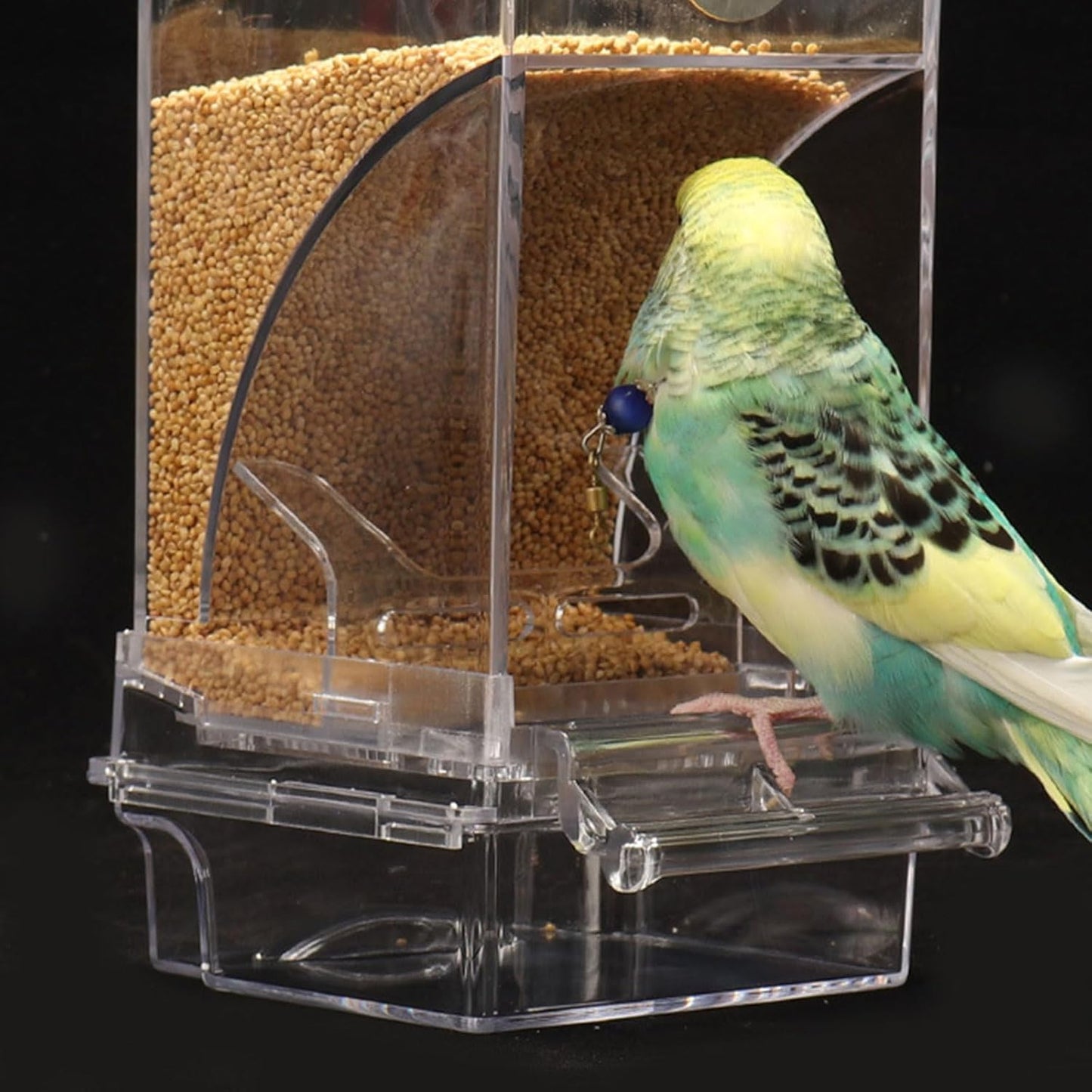 Transparent Bird Feeder House Anti-Splash Design Outdoor Birdfeeders Hangings Birdhouse for Outside Garden
