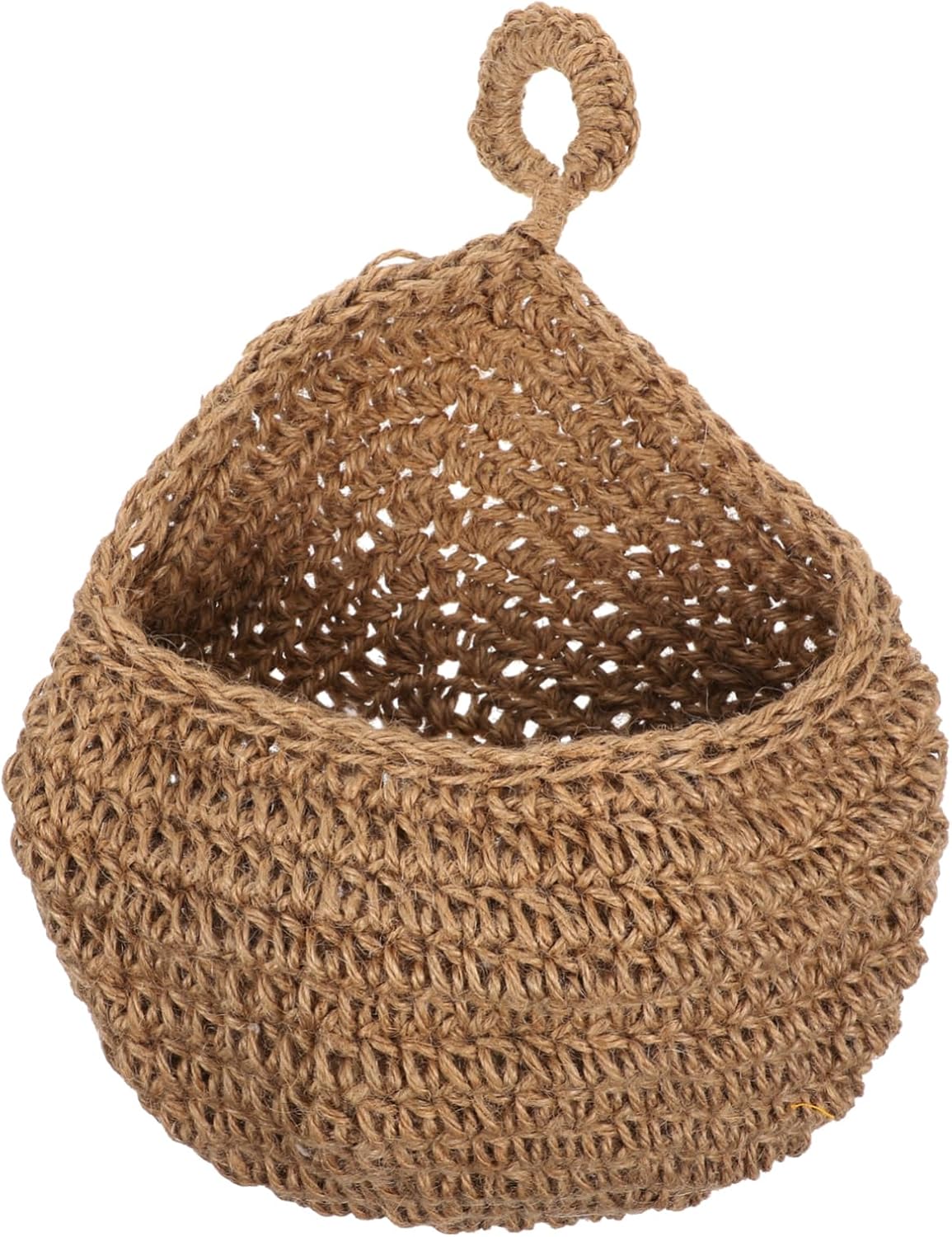 BESTOYARD Jute Hanging Basket for Wall Storage Teardrop Woven Planter 