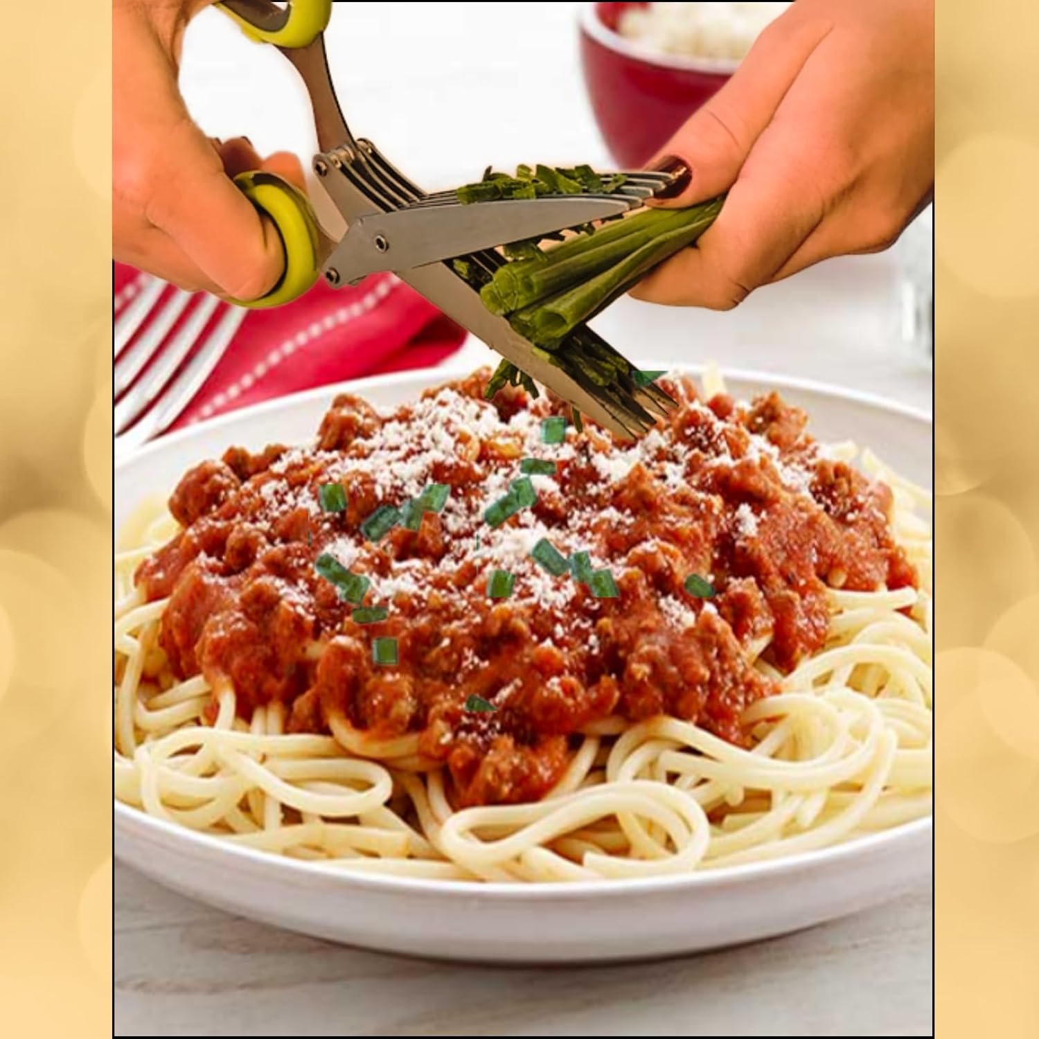 2-in-1 5-Blade Herb Scissors & Herb Stripper Set | 10-Hole Leaf stripp