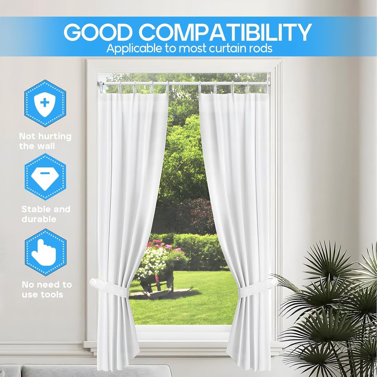 1 Pack Spring Tension Rods 28-45 Inches, 5/8 Inch Diameter White No Drill Spring Loaded Adjustable Extendable, Small Short Tension Curtain Rod for Windows Kitchen Doorway Closet Cupboard