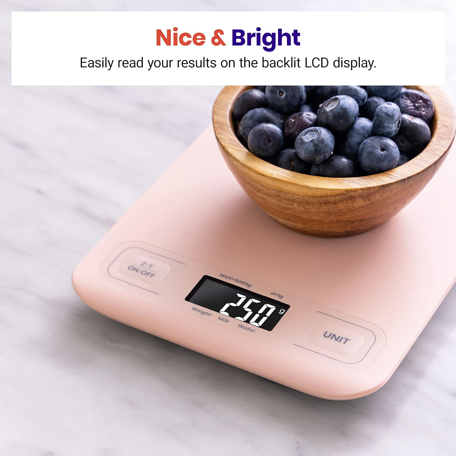 Etekcity Food Kitchen Scale, Digital Grams and Ounces for Weight Loss,