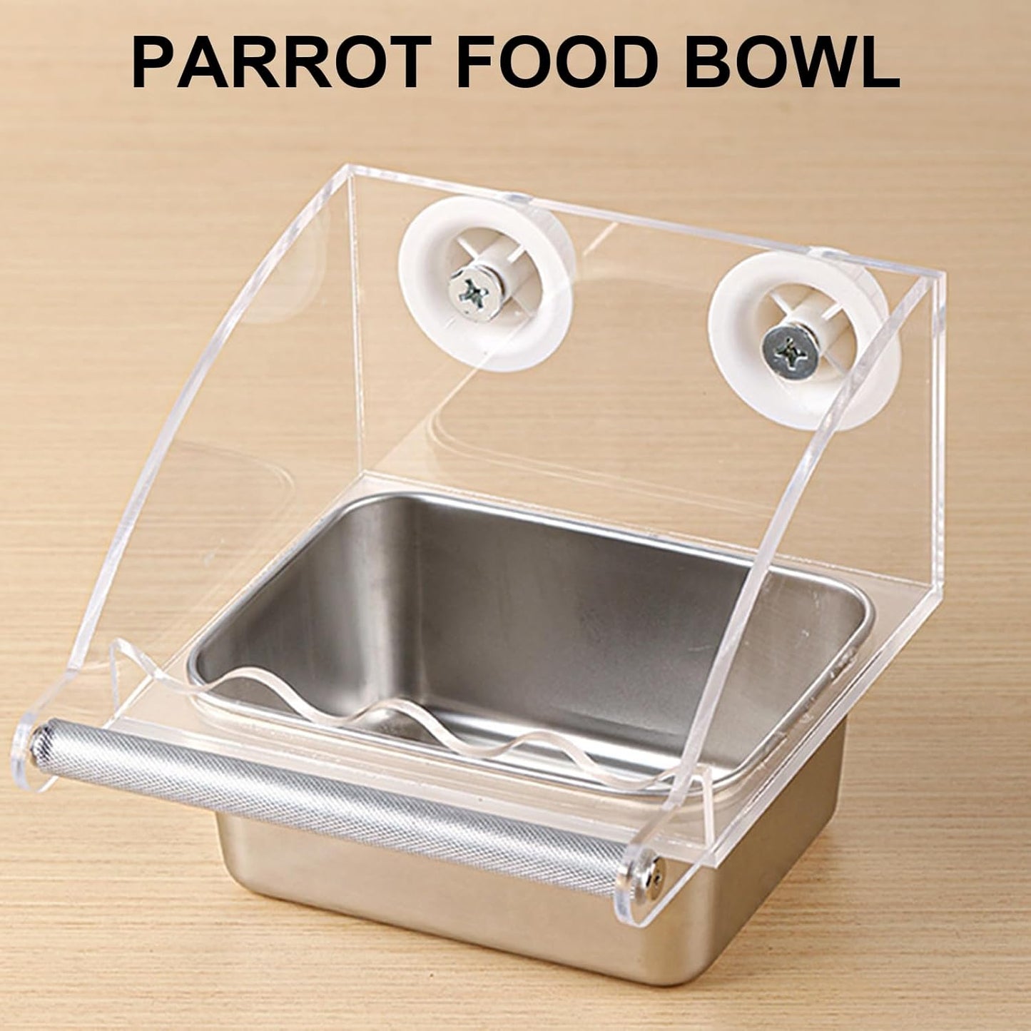 Bird Feeding Bowl Feeding Food Box Pet Parrots Cage Feeders Parrots Feeders Cage for Budgies Cockatiels Finches